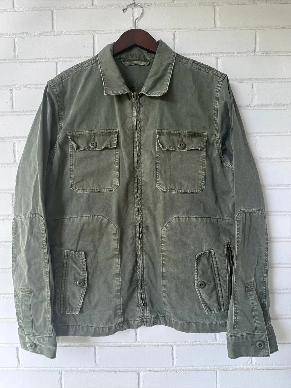 Lucky Brand Men's Military Utility Field Jacket - Olive Green - L